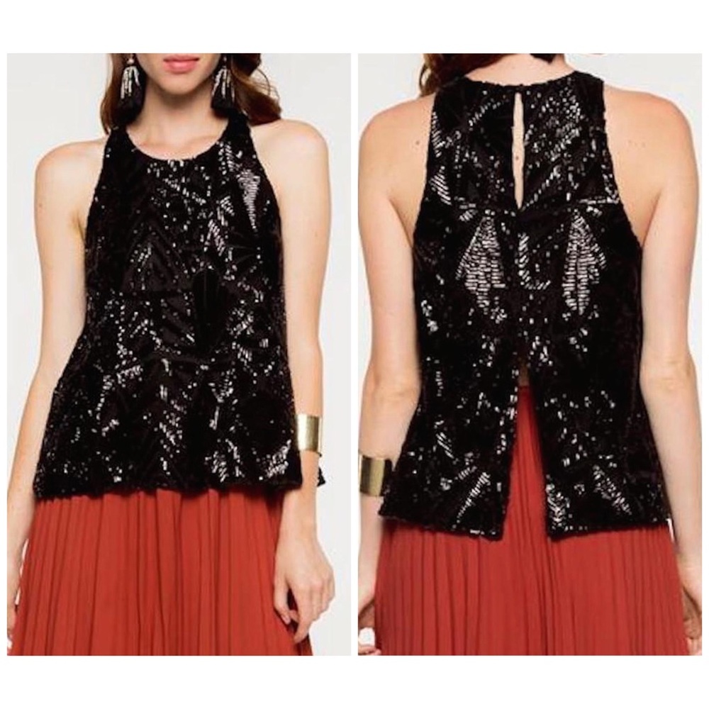 Everly sparkly top